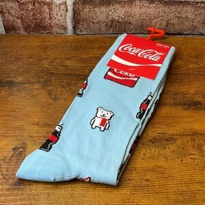 Coca Cola Coke Blue Casual Socks with Red Accents Men’s 7-12